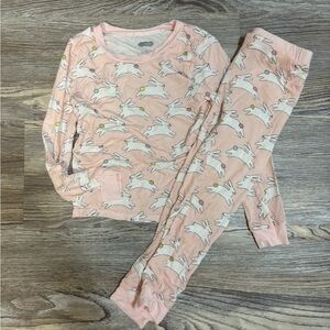 Girls 4T Mud Pie Easter Bunny PJs